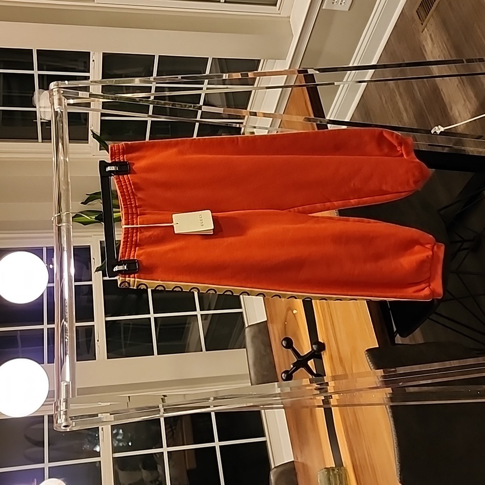 NWT Gucci monogram,  salmon colored sweatpants